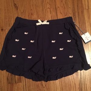 Vineyard Vines Target Girls Navy Pink Whale Short